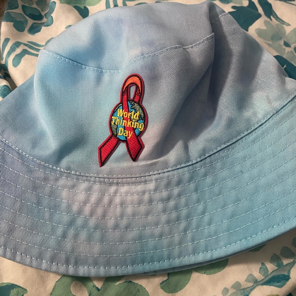 Light Blue Bucket Hat - Red Ribbon Thinking Day